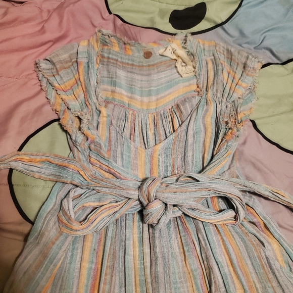 Free People Wrap Dress Striped - Picture 3 of 8